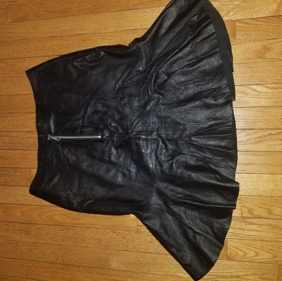 Iris & Ink Leather Skirt - Picture 3 of 5